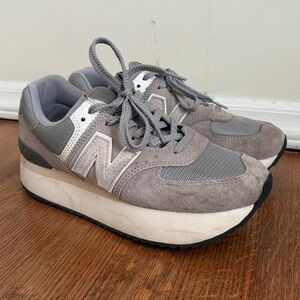 New Balance 574 Platform Gray Sneakers
